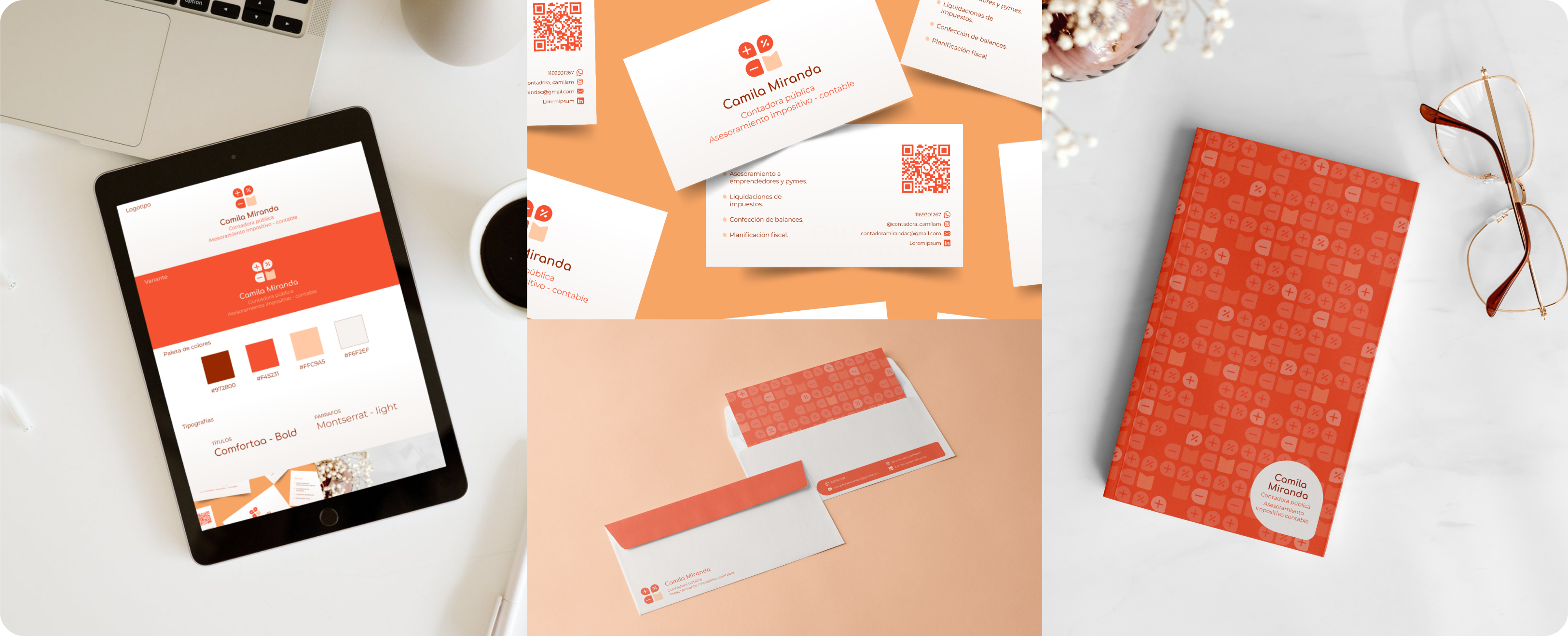 Proyecto de branding e identidad visual para Camila Miranda desarrollado por Grool Studio